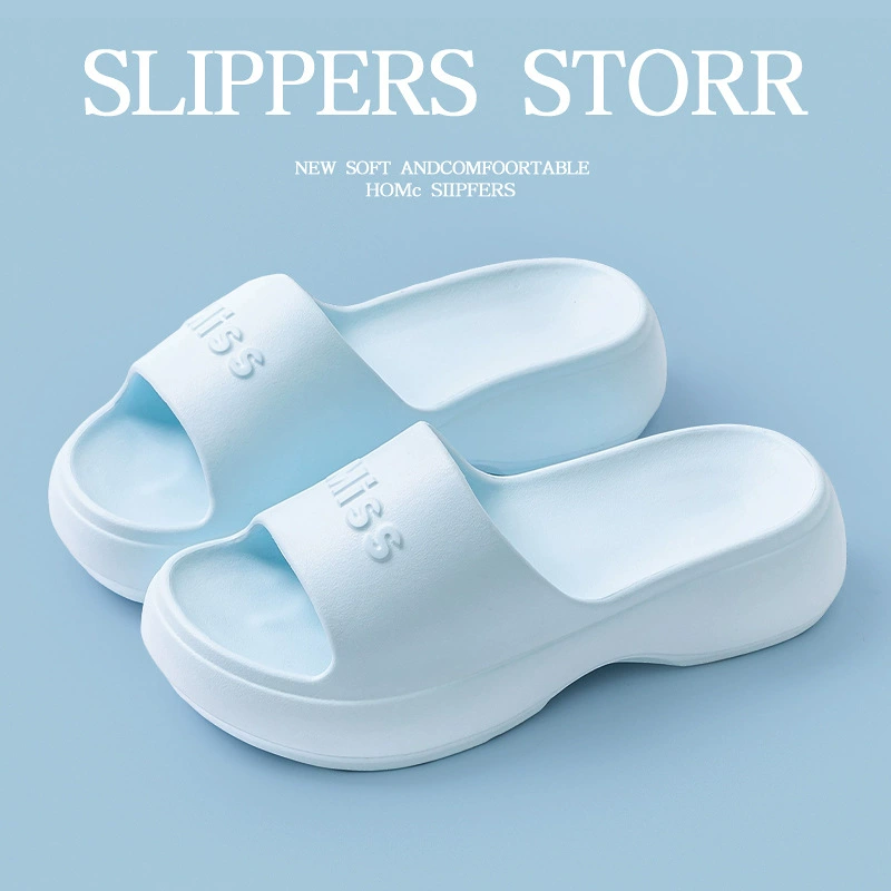 Женские тапочки на толстой подошве, летние домашние тапочки для купания в ванной и уличная одежда, высокие каблуки для морского пляжа, удобные тапочки, которые кажутся какими-то дерьмовыми.