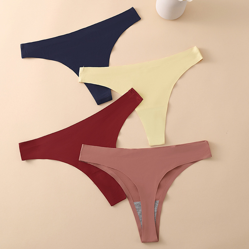 Foreign trade factory direct sales Brazil Europe and the United States thong ice silk underwear ladies low waist sexy t pants briefs Foreign trade factory direct sales Brazil Europe and the United States thong ice silk underwear ladies low waist sexy t pants briefs