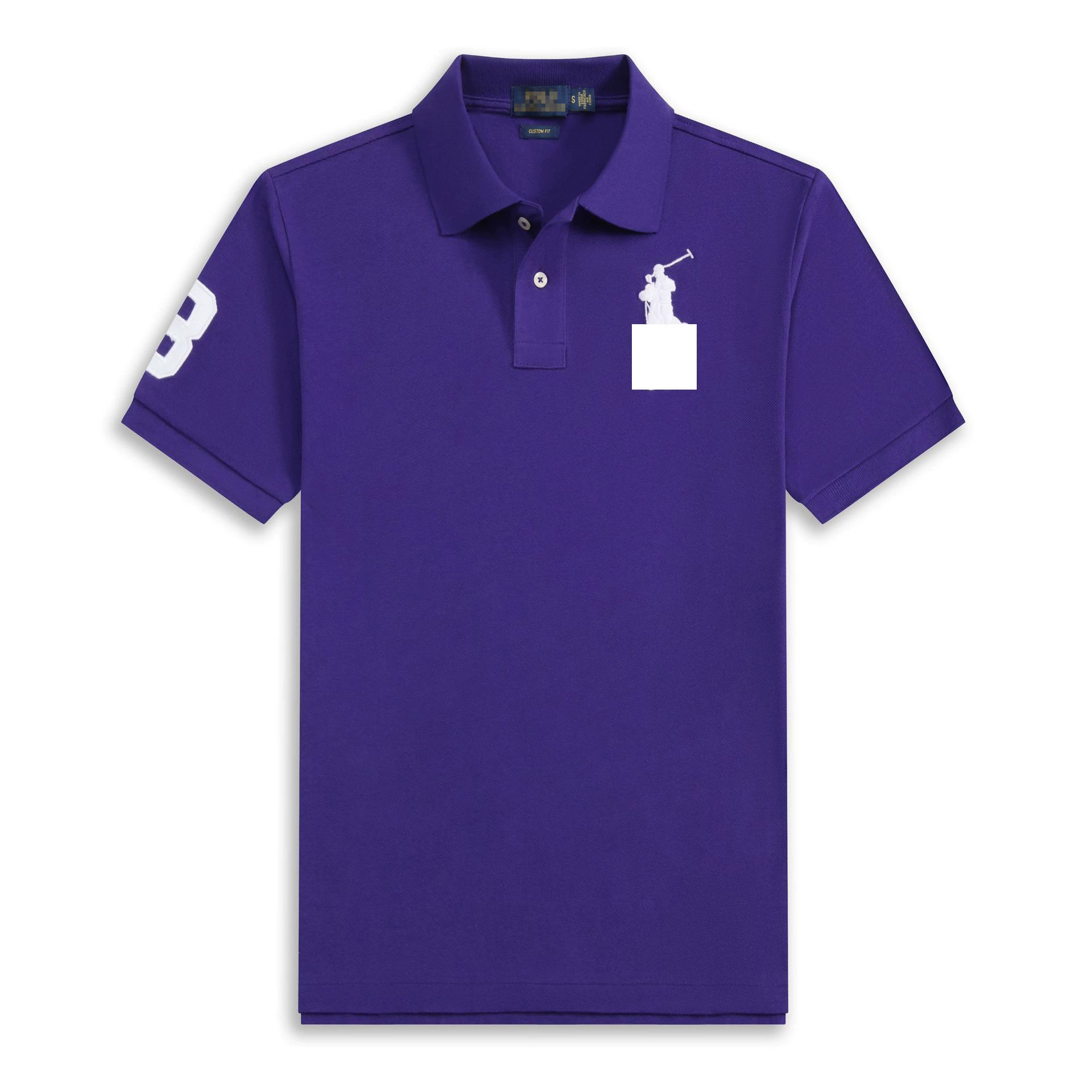 Поло футболка с коротким рукавом (POLO), вышивка, летний трикотаж, размеры XS–3XL