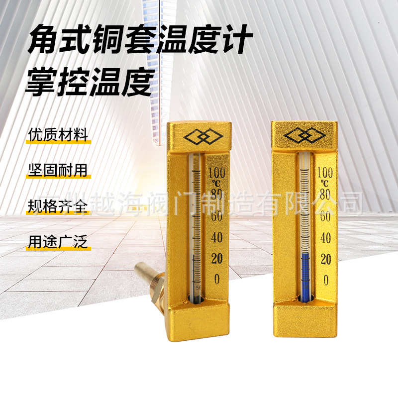V型船用温度计/铜套金属套温度计/工业锅炉水温计/直角型/WNY-21