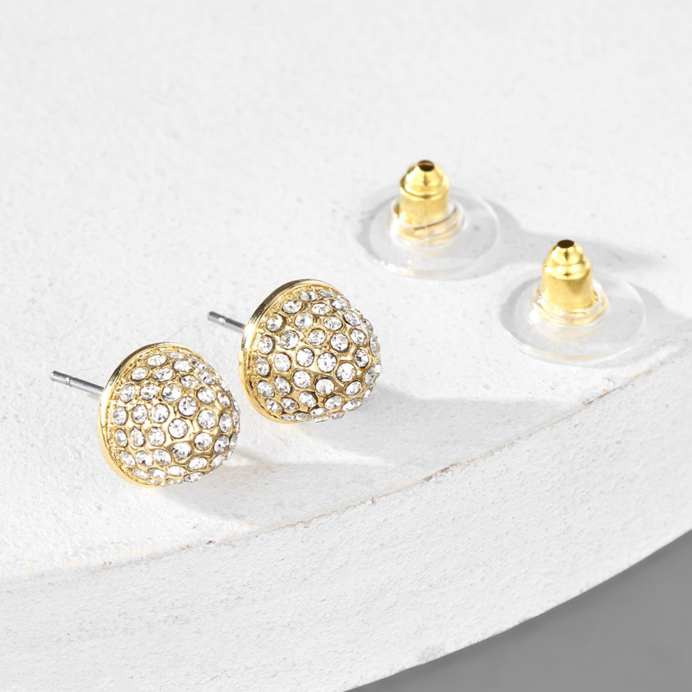 Novos brincos de celebridades da internet, modernos e criativos, com pedras cravejadas de discos geométricos, estilo Instagram_voghion.com