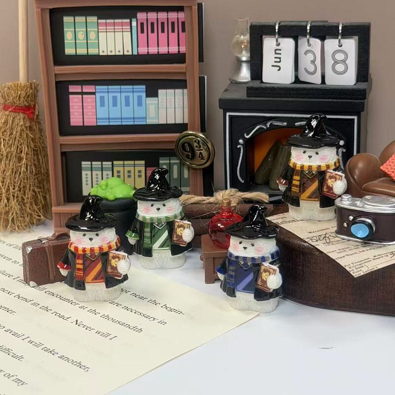 Cross-Border New Product Magic White Bear Creative Hogwarts Harry Potter Dollhouse DIY Decoration Accessories Small Ornaments Cross-Border New Product Magic White Bear Creative Hogwarts Harry Potter Dollhouse DIY Decoration Accessories Small Ornaments