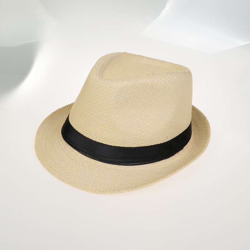 Sombrero de protección solar de verano para padres e hijos Sombrero de paja para hombres Sombrero de copa para niños Sombrero de jazz sombrero de paja de protección solar de verano para hombres británicos