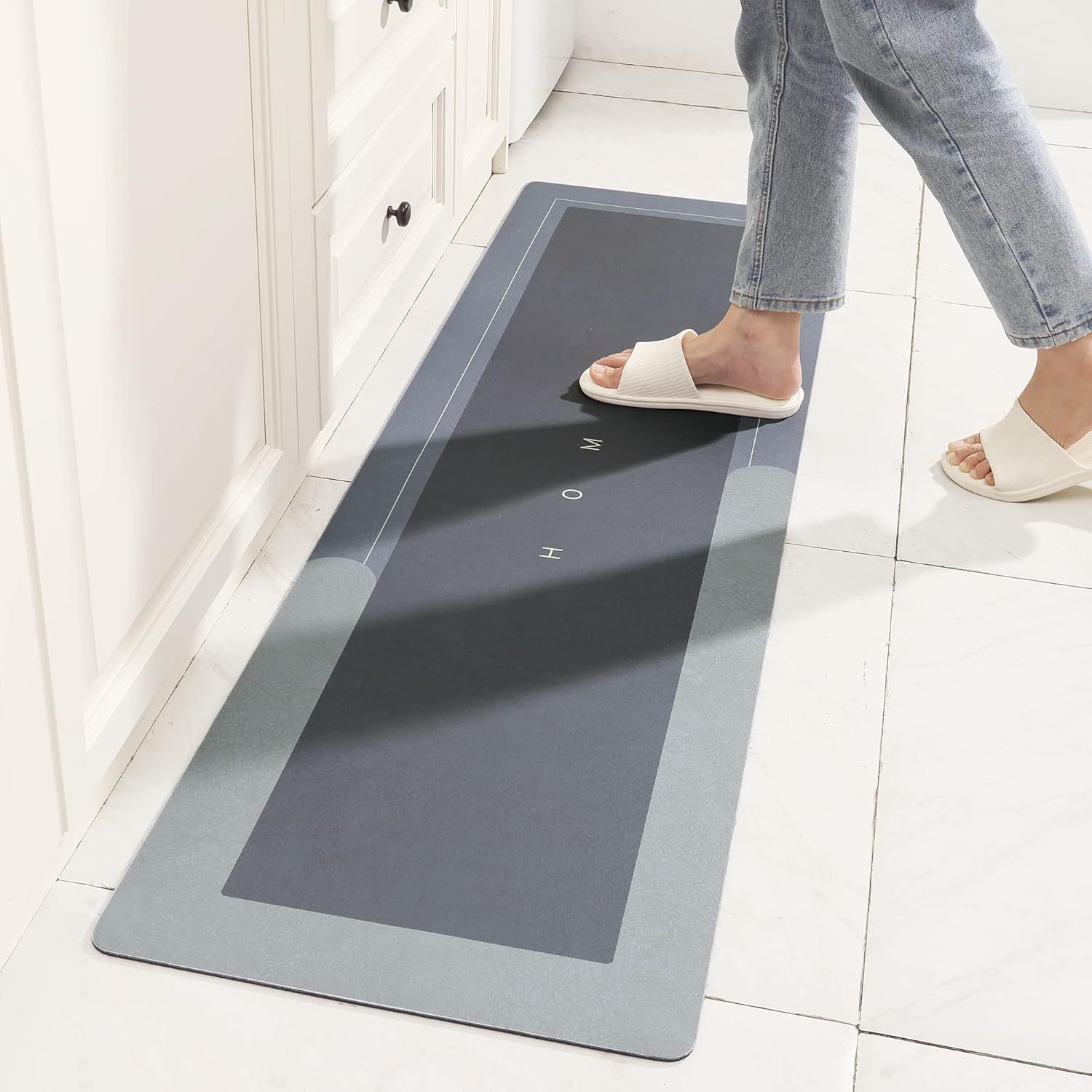 Alfombrilla absorbente de barro de diatomeas Alfombrilla de cocina Alfombrilla de piso antideslizante y antigrasa, lavable, inodoro y desechable Alfombrilla de piso de baño Alfombrilla de piso de secado rápido