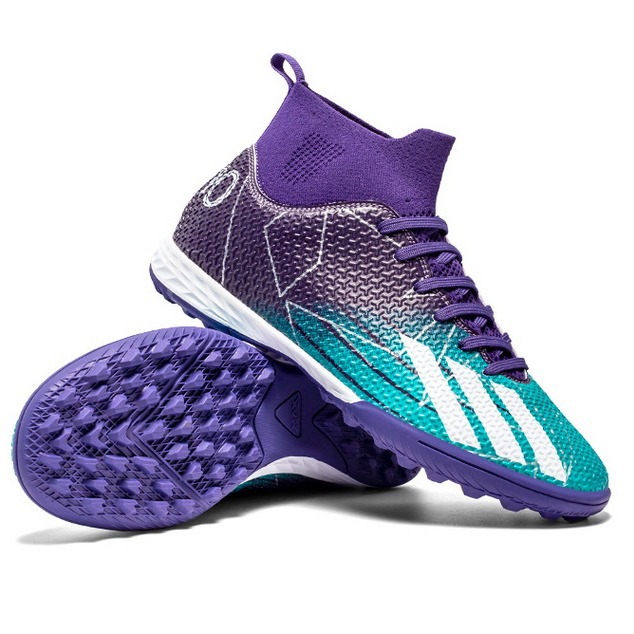 Transfronterizo zapatos de fútbol de uñas rotas de largo alto-Top Plus tamaño cómodo transpirable césped artificial suave absorción de choque moda hombres y mujeres de entrenamiento