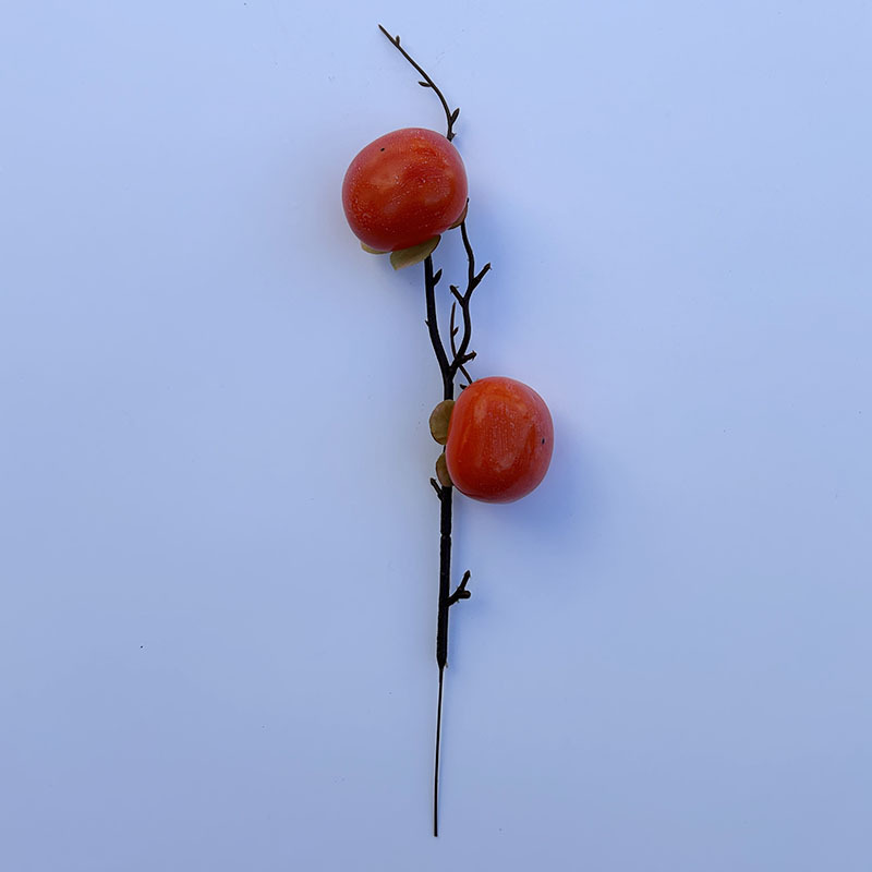 New year living room decoration simulation fruit high-end photography props fruit plant decoration red fruit simulation Persimmon_voghion.com