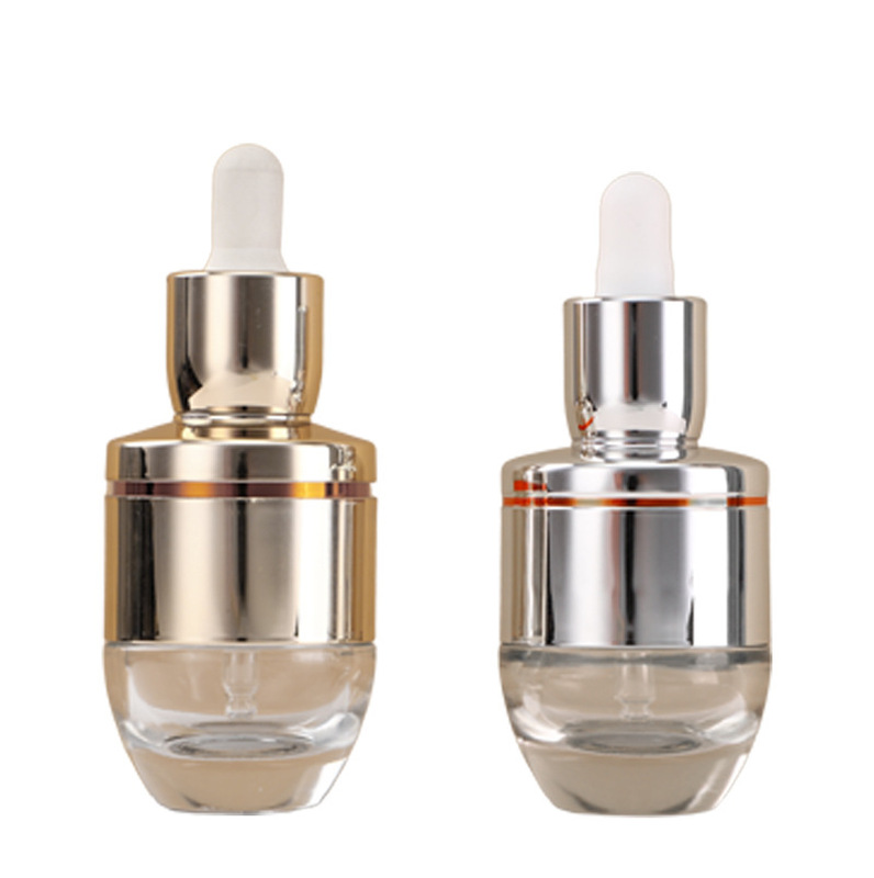 工場直供金銀色精油瓶30ml-50ml新精華液瓶スポイト瓶化粧品分注瓶|undefined