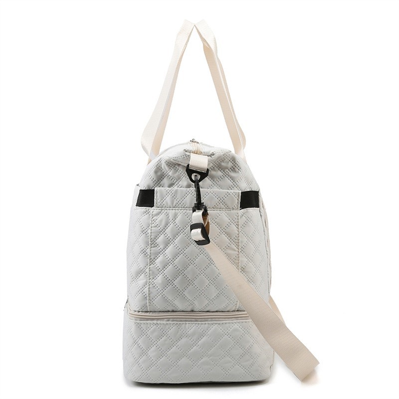 Bolsa de viaje de separación húmeda y seca de corta distancia bolsa de equipaje de barra de tela Oxford portátil de gran capacidad para mujer bolsa de yoga de fitness al aire libre