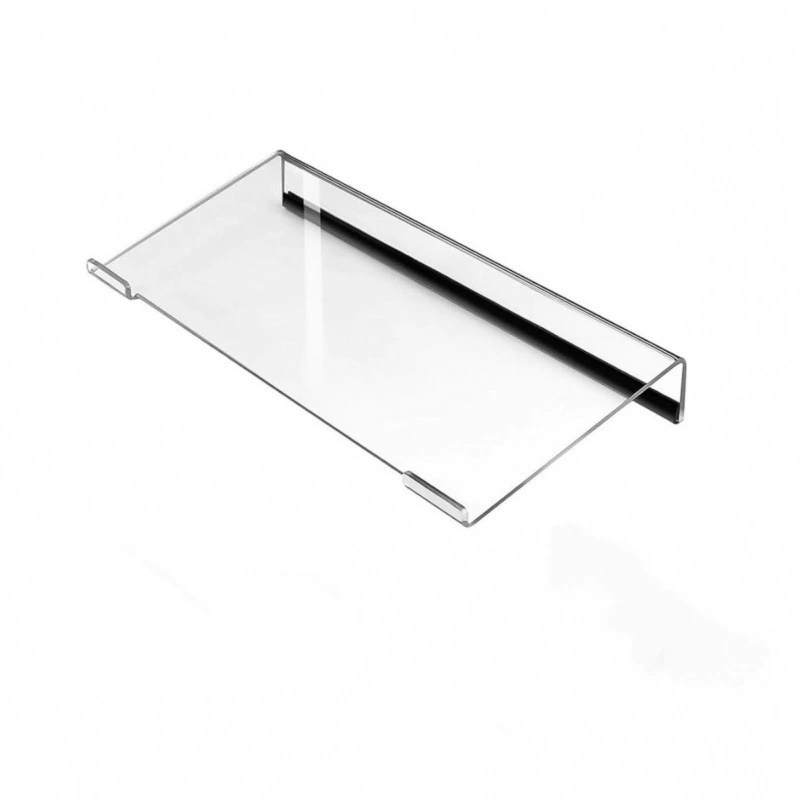 Прозрачный черный акриловый поднос для клавиатуры, высокая подставка для дисплея, противоскользящий кронштейн, подставка для дисплея, подставка для клавиатуры с защитой от изгиба