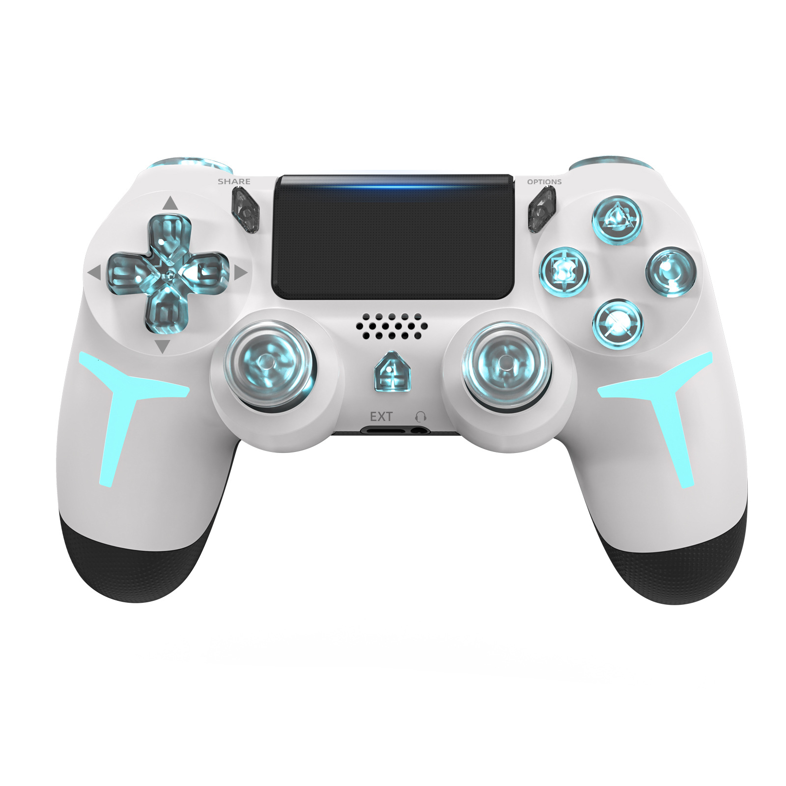 Fabricante PS4 inalámbrico bluetooth mano de luz RGB vibración PS4 / PC PC Steam doble mano de juego de línea