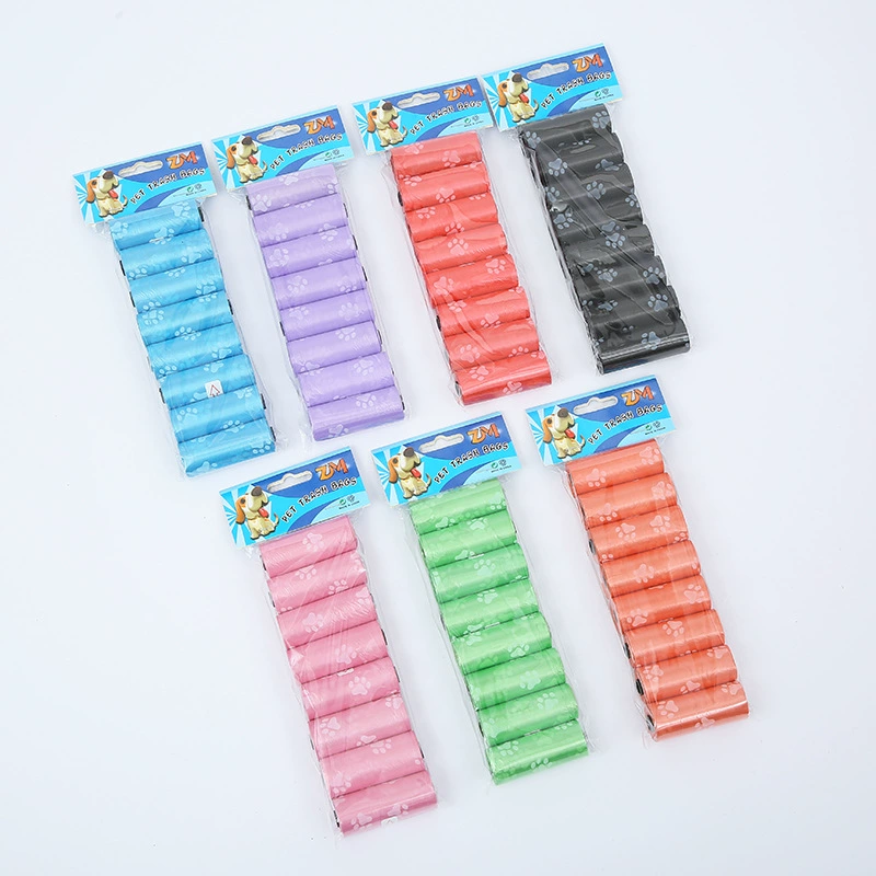 Оптовая продажа фабрики 8 рулонов ПЭТ стул мешок выгул собака портативный Уборка собака мешок для мусора мешок экскрементов собака мешок экскрементов