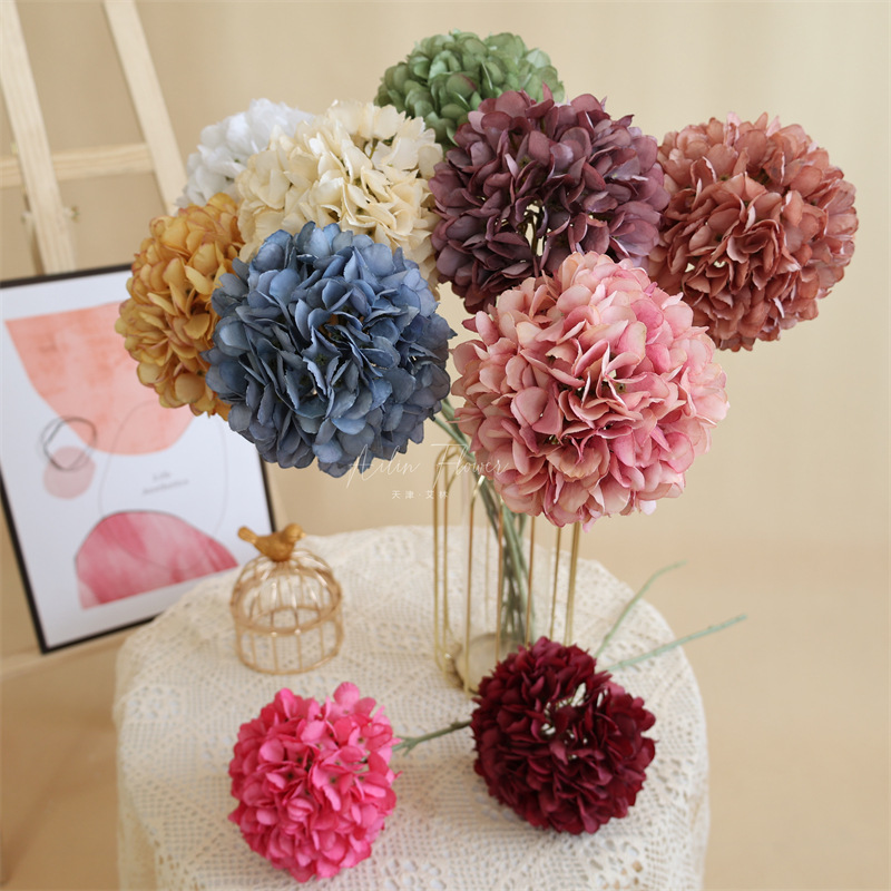 Single stick lollipop hydrangea simulation flower simulation Guo…