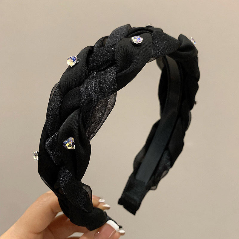 Sydkorea importeret højkvalitets organza perlemors satin twist vævet hårbånd øget kranie top niche hårnål_voghion.com