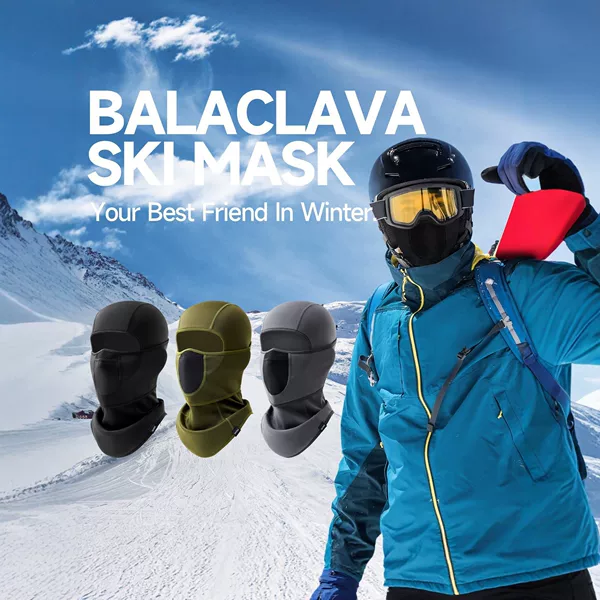 Cross-border winter warm ski mask, windproof headgear for cycling, outdoor sports neck protector, full-face balaclava