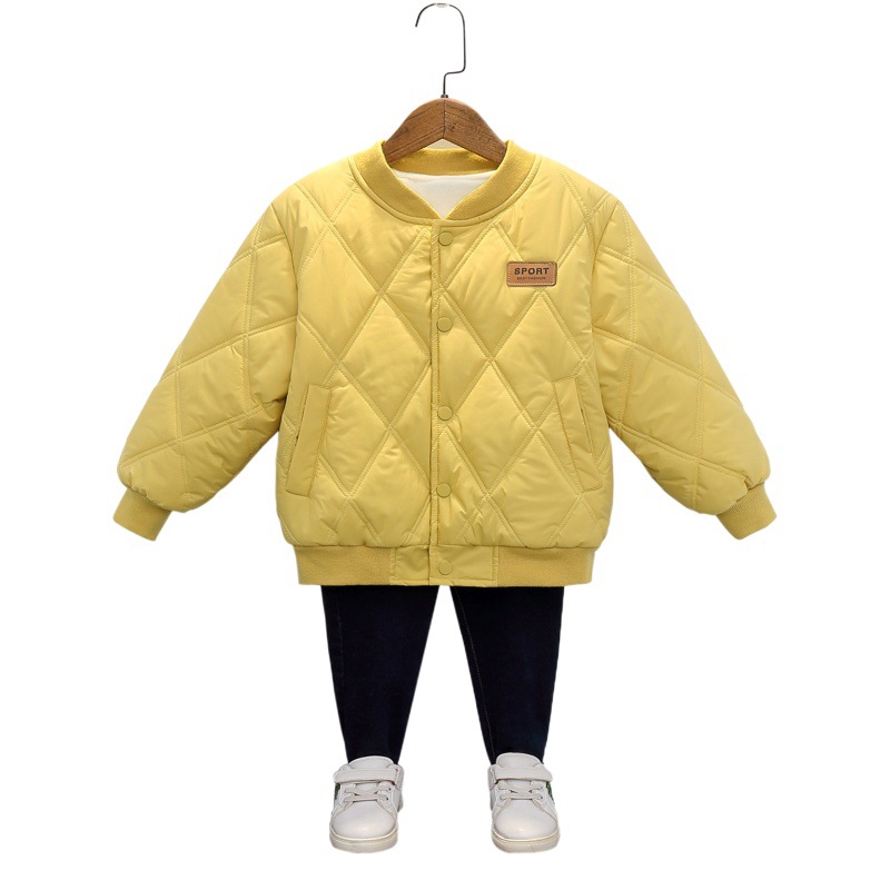Chaqueta acolchada de algodón para niños chaqueta acolchada de algodón para niñas de invierno para niños chaqueta acolchada de algodón para niños estilo coreano uniforme de béisbol estilo occidental chaqueta acolchada de algodón para niños