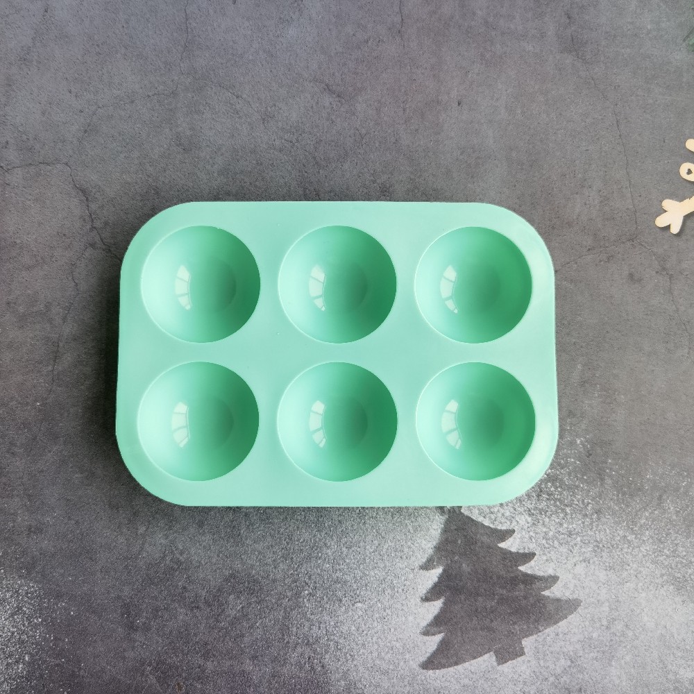 6 pequeñas semicirculares 431 molde de silicona para pastel de chocolate molde de pan herramientas de horneado