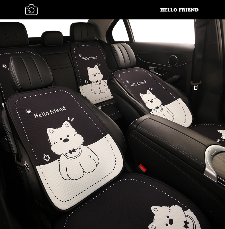 West Highland Cute Four Seasons General Breathable Car Seat for Audi Q2L Q3 Q4 Q5L A3L