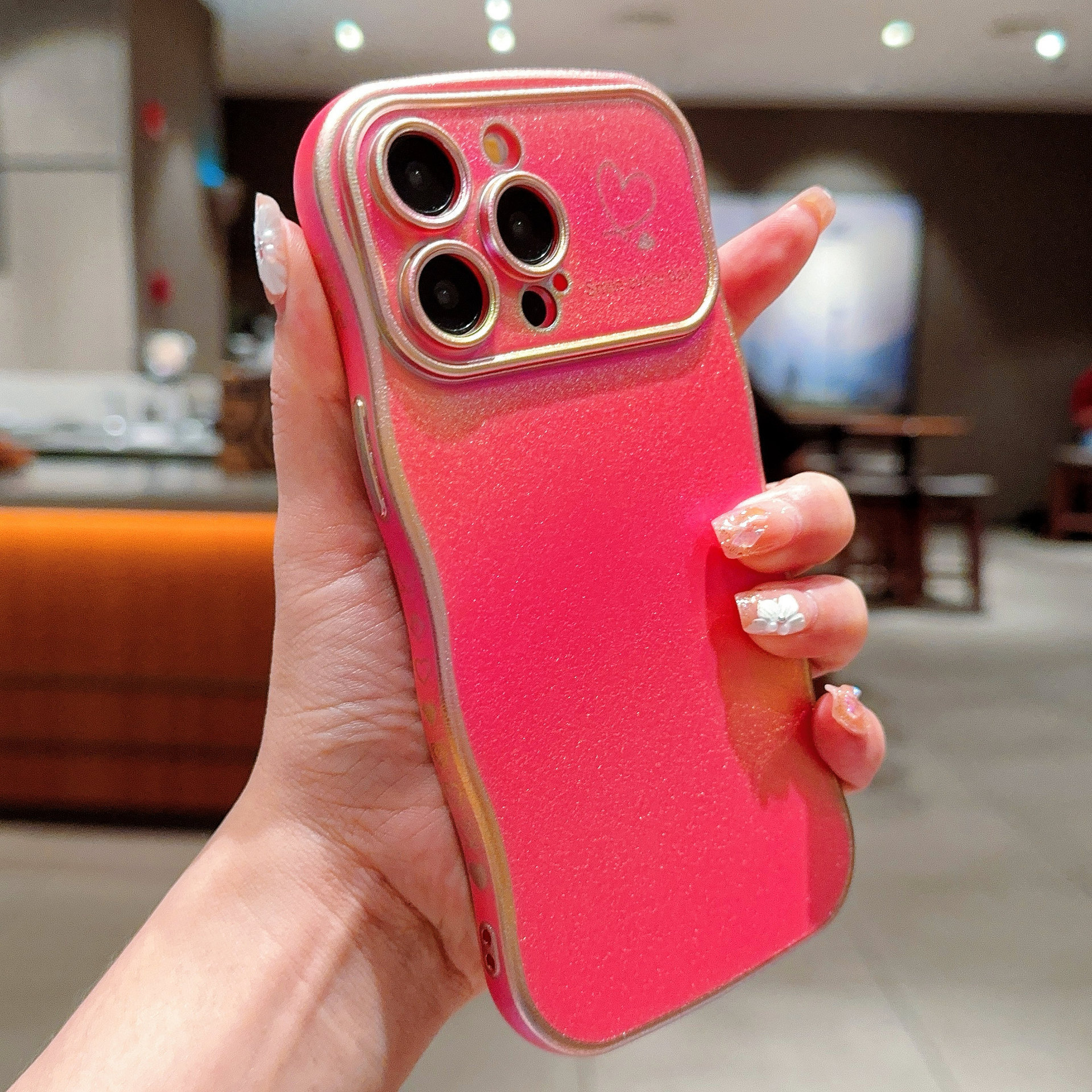 Nuevo color de seda brillante pantalla de seda para Apple 17 proMax caso de teléfono móvil gradiente todo incluido iphone 16 comercio exterior