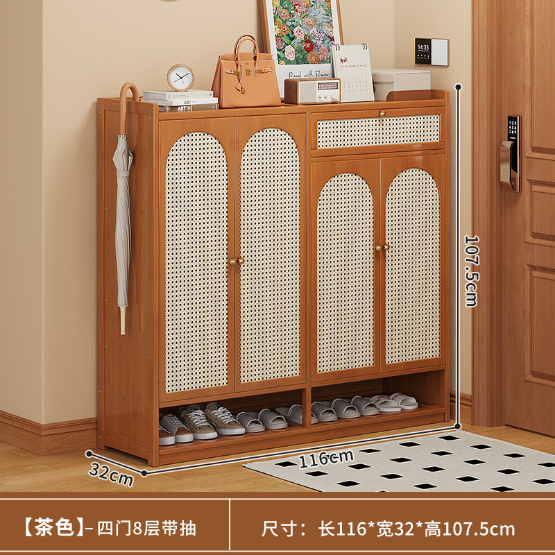 브라운 4도어 8단 서랍장