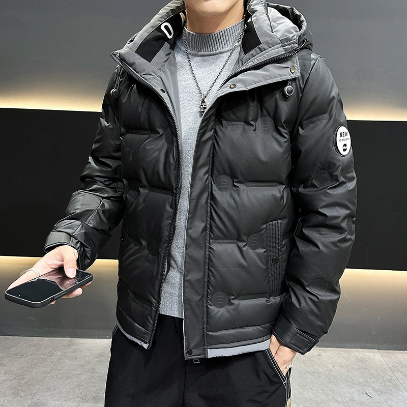 Зимний новый пуховик мужская короткая одежда с капюшоном