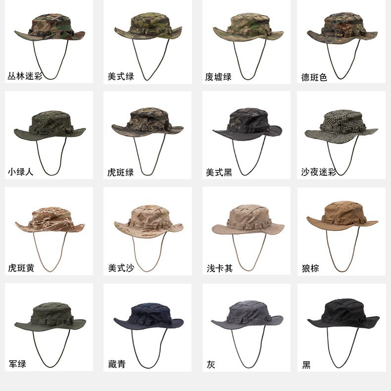 PRO camuflaje sombrero penny sombrero de pesca al aire libre sombrero de pescador ventilador sombrero de borde redondo sombrero de protección contra el sol sombrero gran檐