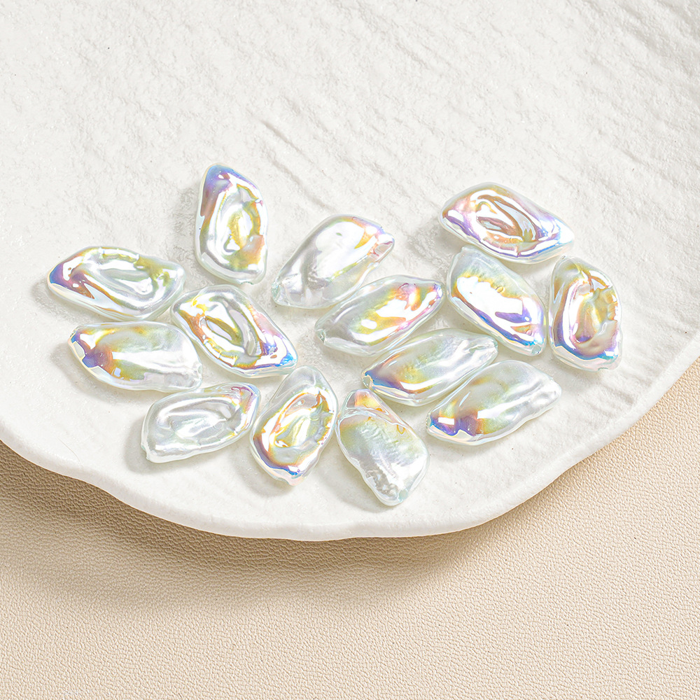 30 ABS barroco de forma especial piedra pequeña perla ovalada con cuentas pulsera de bricolaje collar accesorios de joyería lote suelto