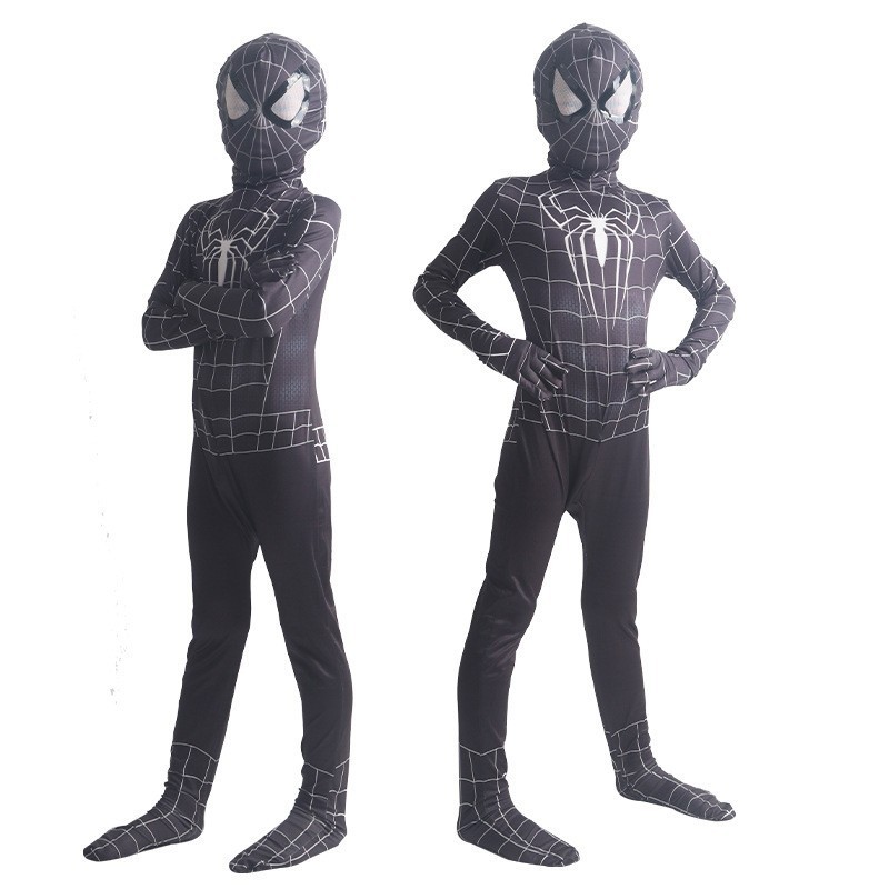 スパイダーのタイトな男の連体服のハロウィーンの服装の遠征は普通の鋼鉄のマイルズの服装の子供の祝日のスーツを超えます。|undefined