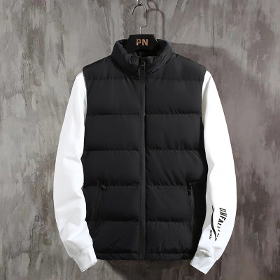 Transfronterizo otoño y invierno chaleco de hombre chaleco de color sólido marca de moda coreana engrosado caliente hombre gran camisa de hombro de pareja