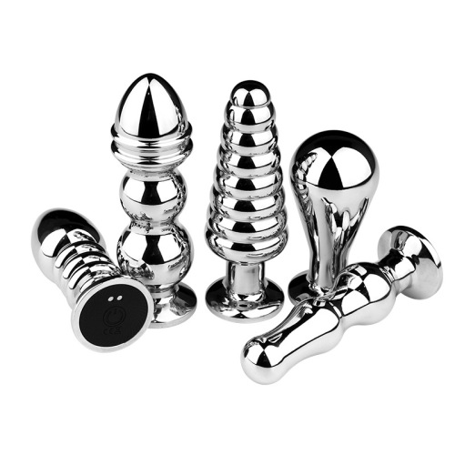 Adult rechargeable vibrating anal plug aluminum alloy massager anal expansion prostate male and female masturbation device sex toy