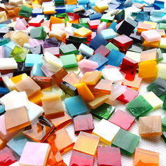 1 cm diy translucent stained glass Tiffany lamp mica mosaic opaque church window candlestick table lamp handmade