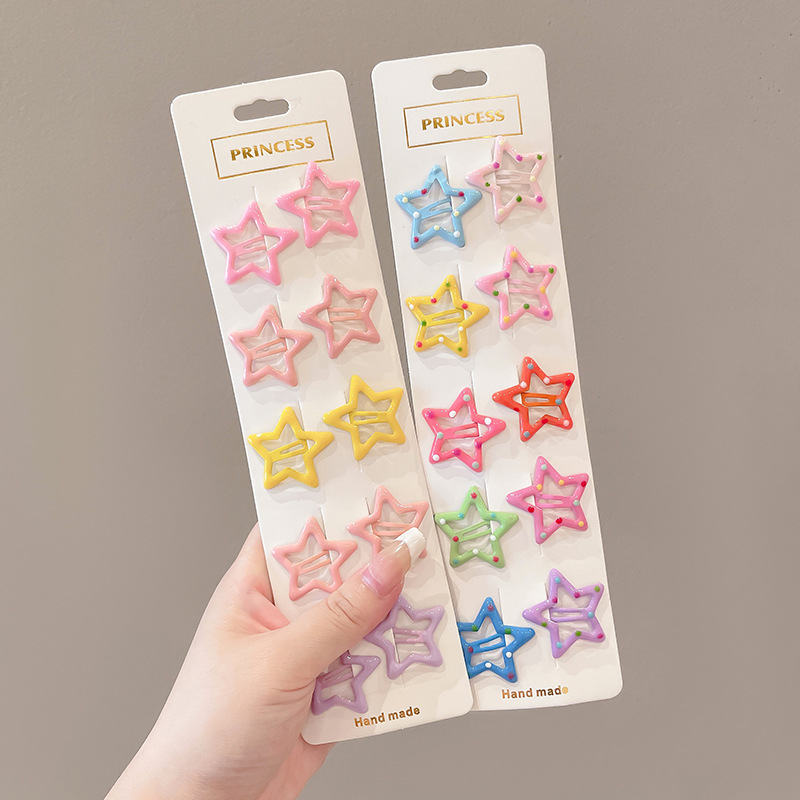 Linda estrella y2g horquilla hembra clip lateral flequillo BB clip horquilla para niños dopamina clip de color tocado