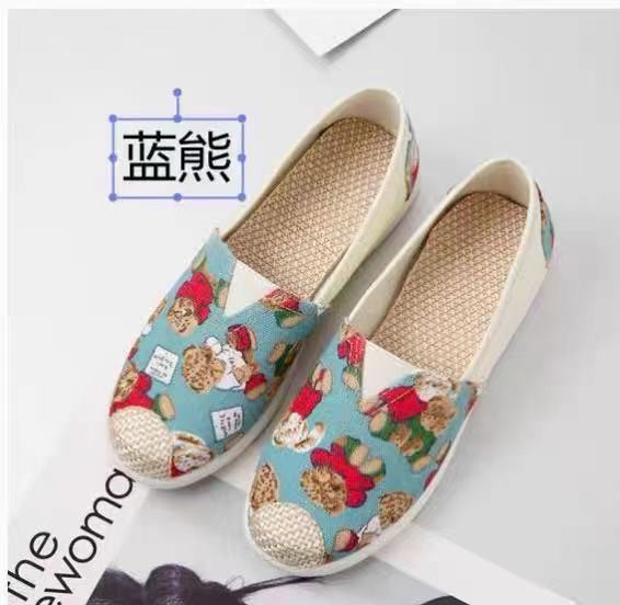 25 zapatos de mujer de primavera y otoño zapatos casuales zapatos de lona zapatos de estudiante zapatos de pescador zapatos planos zapatos de tela viejos de Beijing