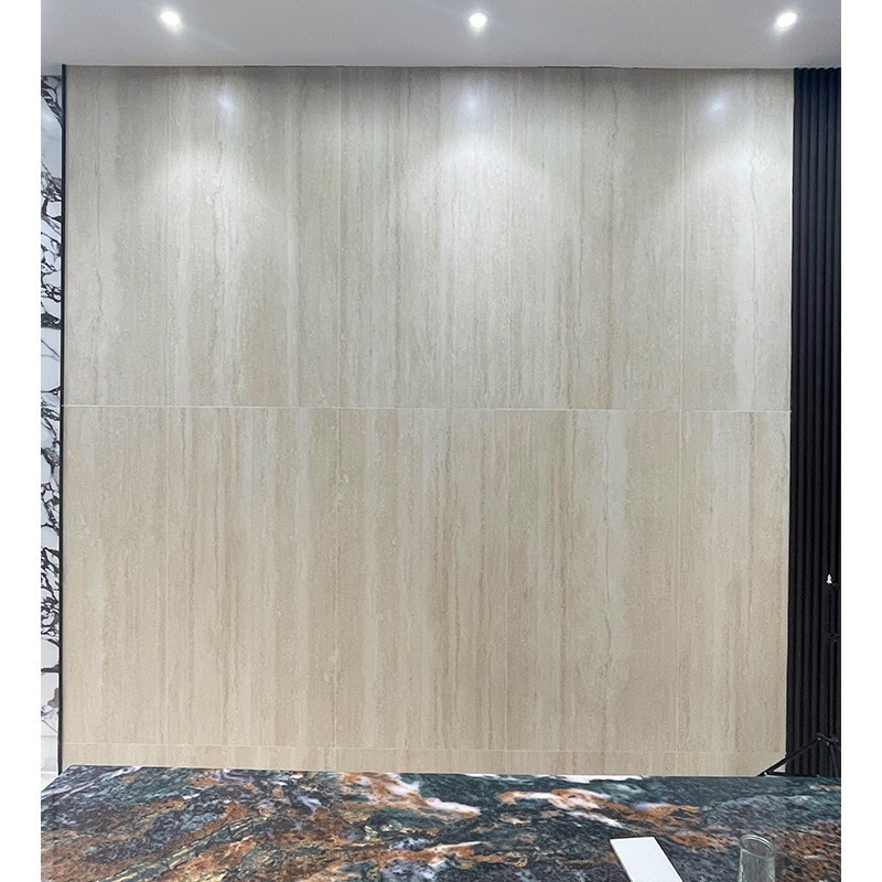 トラバーチンタイル 600X1200 リビングルーム床タイル白胚浴室壁タイル 750X1500 大型ボード背景壁|undefined