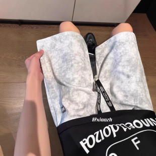 American Tie-Dye Shorts Men's Summer New Fashion Brand Design Sense Mid-length Pants for Teenagers Loose Casual Shorts