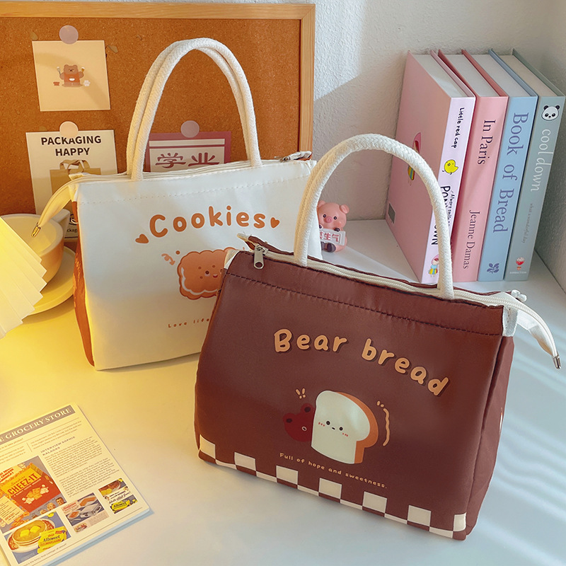 New Creative Cartoon Lunch Box Bag with Thermal Insulation and Thickeneding for All Seasons, Office Workers and Students with Rice Insulation Bag with Large Capacity