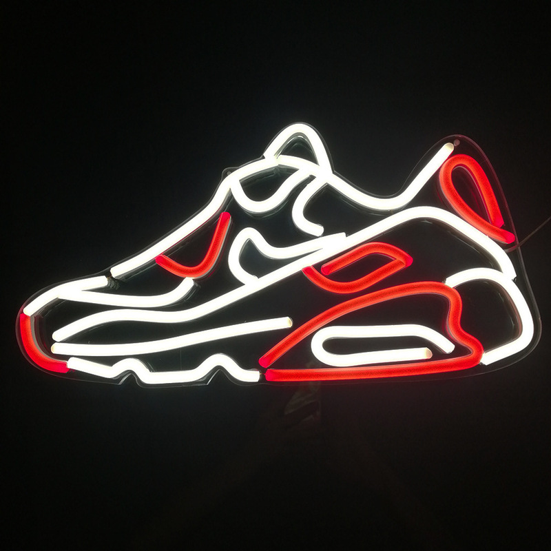 Hot sale luminous neon basketball shoes LED atmosphere decorative light interior decoration Net red shoe store billboard