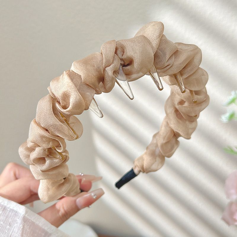 新しいレトロなラインストーンツイストヘッドバンド、ハイエンドでエレガントなヘッドバンド、ヘアピン、女性用インターネットセレブスタイルのつば広ヘアプレス洗顔フープ|undefined