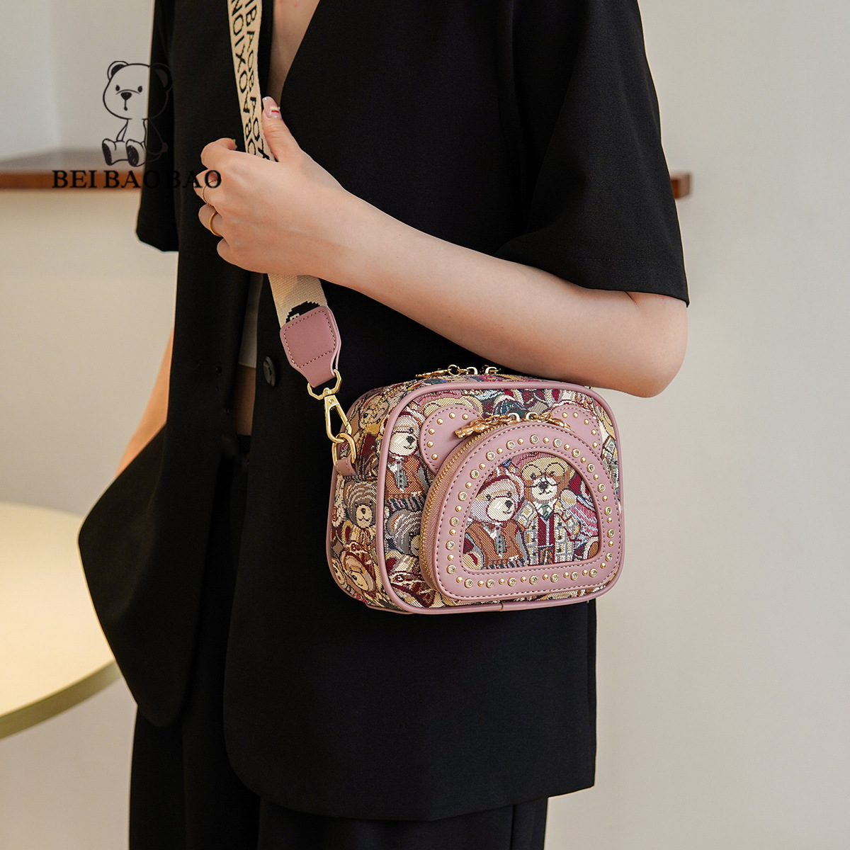 Design di nicchia nord, borsa a tracolla da donna alla moda, borsa a tracolla alla moda_voghion.com