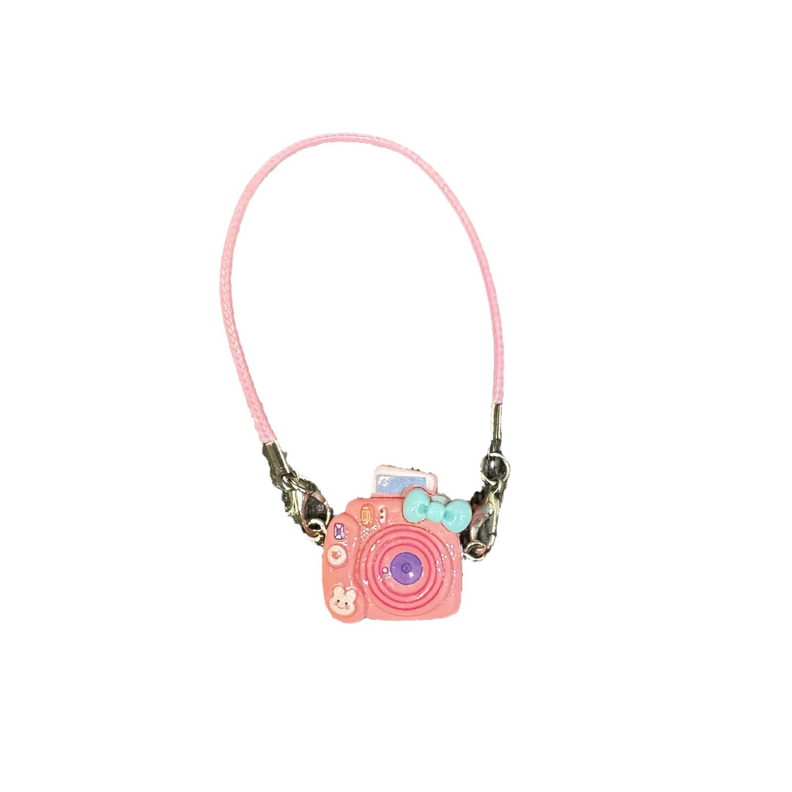 Mini Camera Pendant Charm, Cartoon Minifigure with Bow — Dollhouse Accessory, 7 Styles