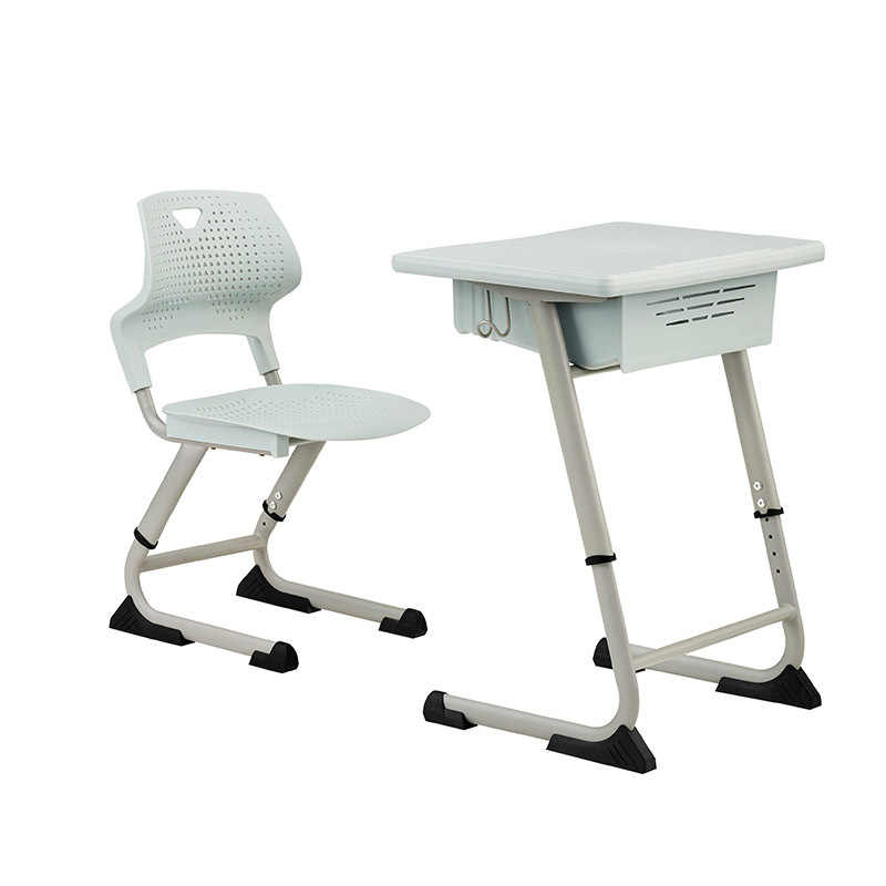 Mesa y silla individual para estudiantes (primaria/secundaria), altura ajustable con tubo, fabricante para escuelas o centros de tutoría image 18