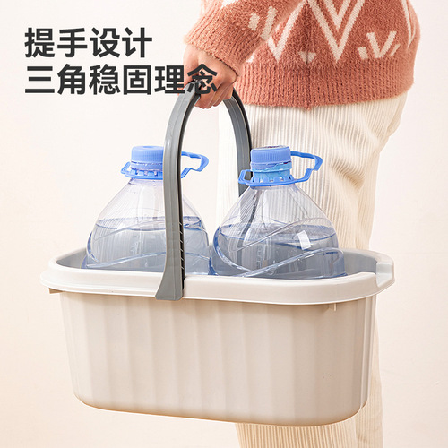 Large wheeled household rectangular flat single bucket mopping bucket with mop bucket for factory wholesale