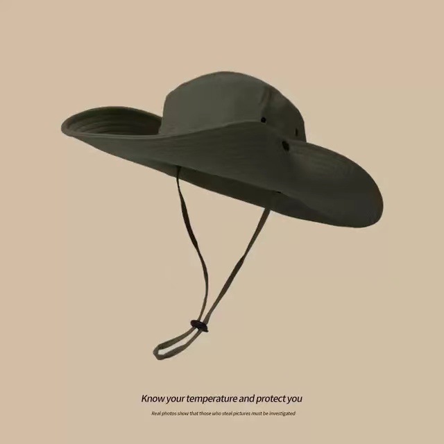 Sombrero de los hombres de verano sombrero de pesca de ala grande protección UV sombrero de pescador protección solar sombra de sol al aire libre sombrero fresco