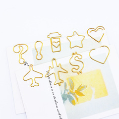 Manufacturer straight hair colored metal paper clips creative styling paper clips special-shaped paper clips roundabout needles