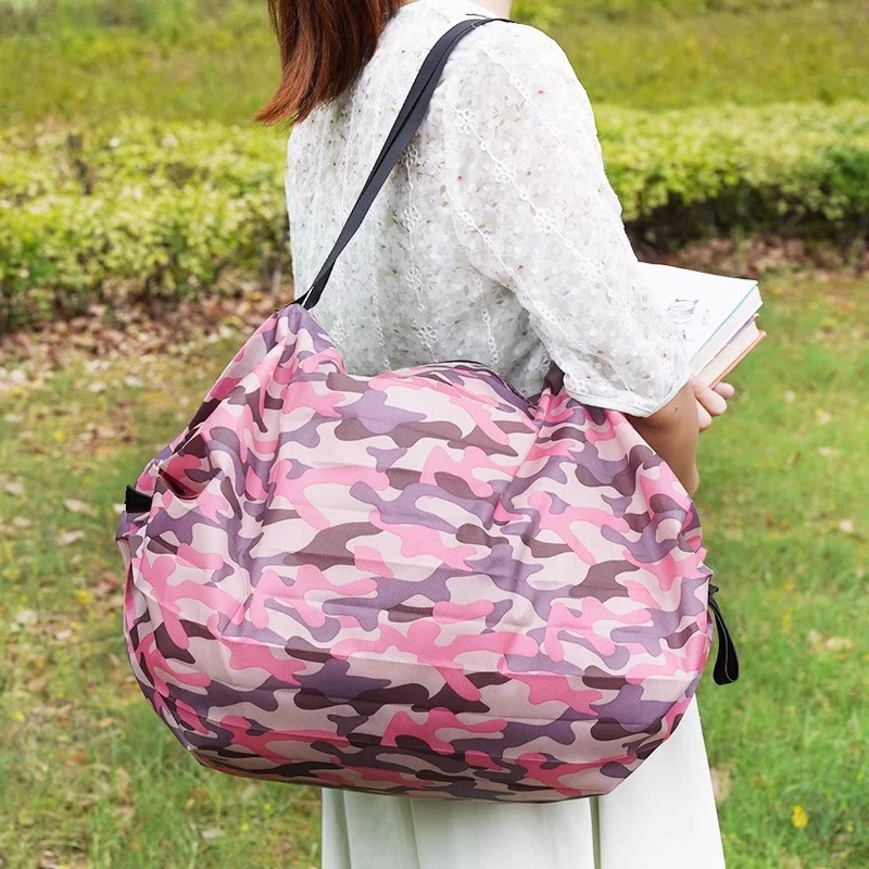 Складная сумка для покупок, портативная, сверхлегкая, экологически чистая сумка для хранения, супермаркет, большая вместительная водонепроницаемая тканевая сумка для продуктов