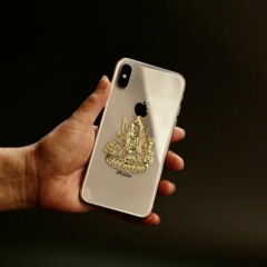 Metal mobile phone stickers Buddhist twelve zodiac signs and eight guardian gods Benming Buddha Laptop stickers manufacturer wholesale