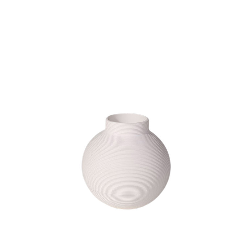 Florero de cerámica blanca estilo nórdico minimalista para sala comedor y decoración con flores secas