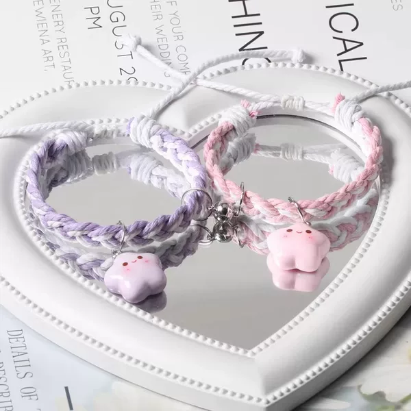 Original Cute Little Star Braided Couple Magnetic Bracelet Girl Heart Bestie Bracelet Bracelet Small Gift for Boyfriend