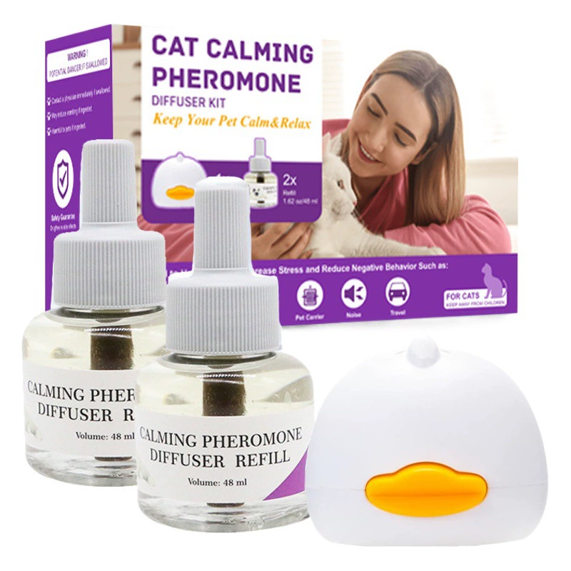 Трансграничные горячие продажи домашних животных Успокаивающая жидкость Электрический нагрев кошачий успокаивающий феромон феромон кошачий успокаивающий агент для настроения