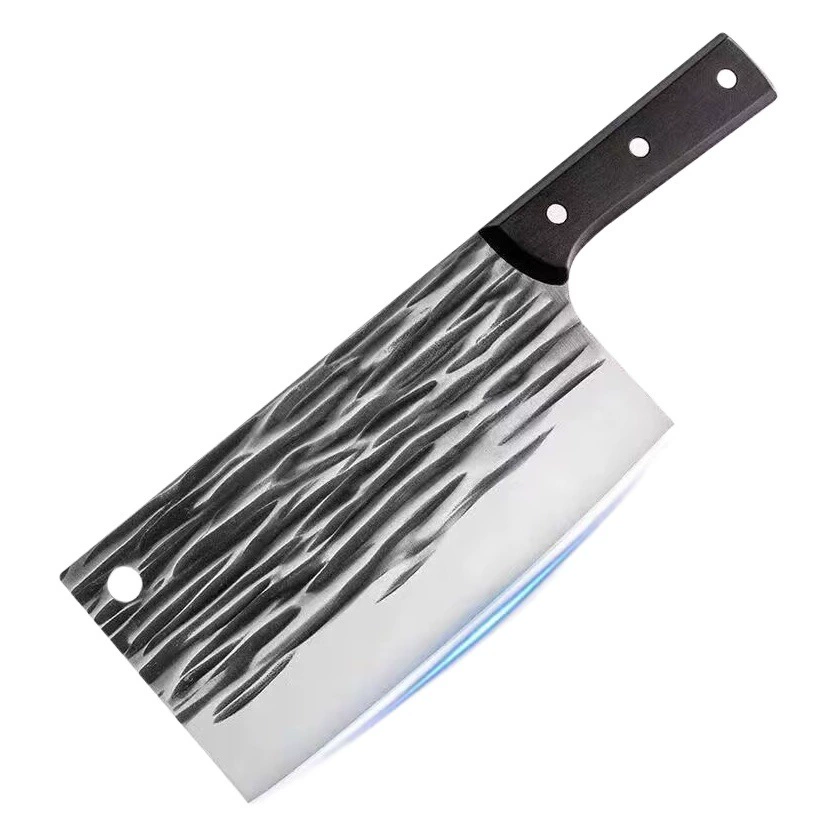 Оптовый нож для рубки из нержавеющей стали ручной ковки, полосатый квадратный нож для домашней кухни, ультраострый нож для нарезки мяса, нож для рубки костей