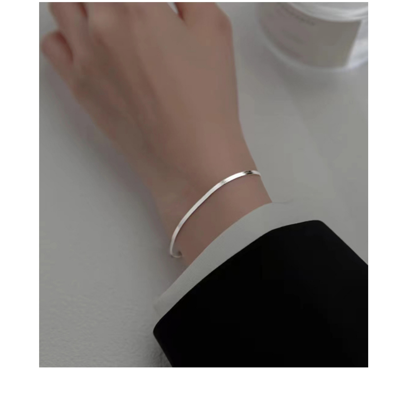 5g Weight Bracelets Classification 925 sterling silver Chain Material 1 Piece Quantity Holiday, Daily Occasion 925 Sterling Silver Material Geometric Pattern Women's Gender Plating Design Simple Style, Classic Style Style 925 Sterling Silver Bracelets Simple Style Classic Style 12